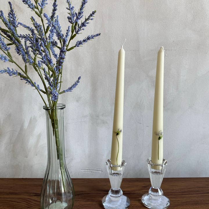 Pressed Petals by Molly - Wholesale Tapered Candle/Candlestick - Pressed Wildflower Taper Candles4