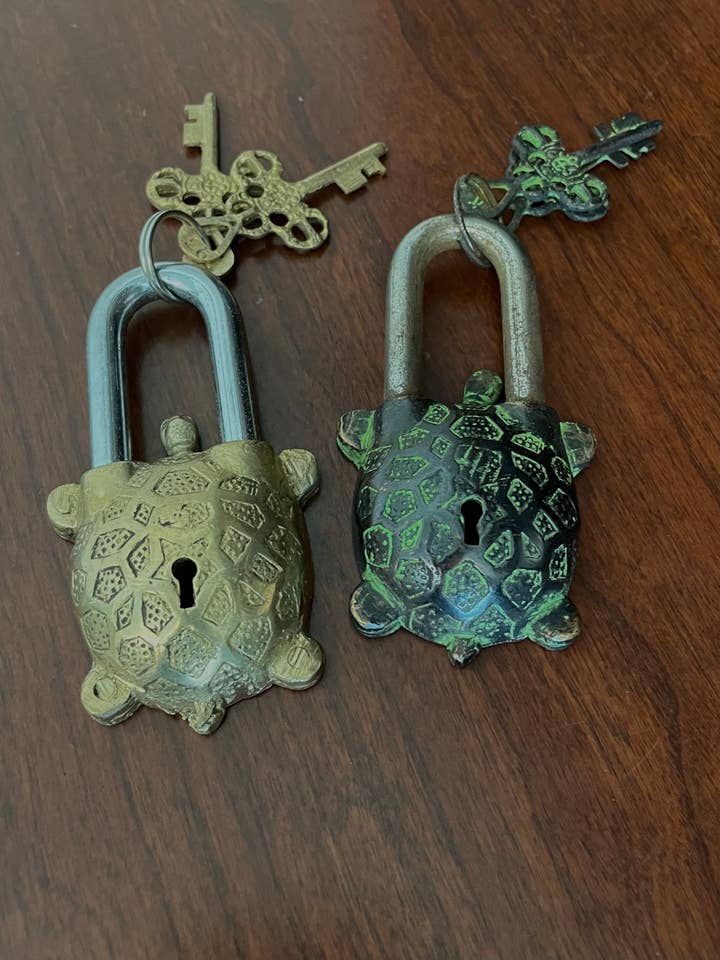 Small turtle Brass Padlock Cute Sized for wholesale by Like International