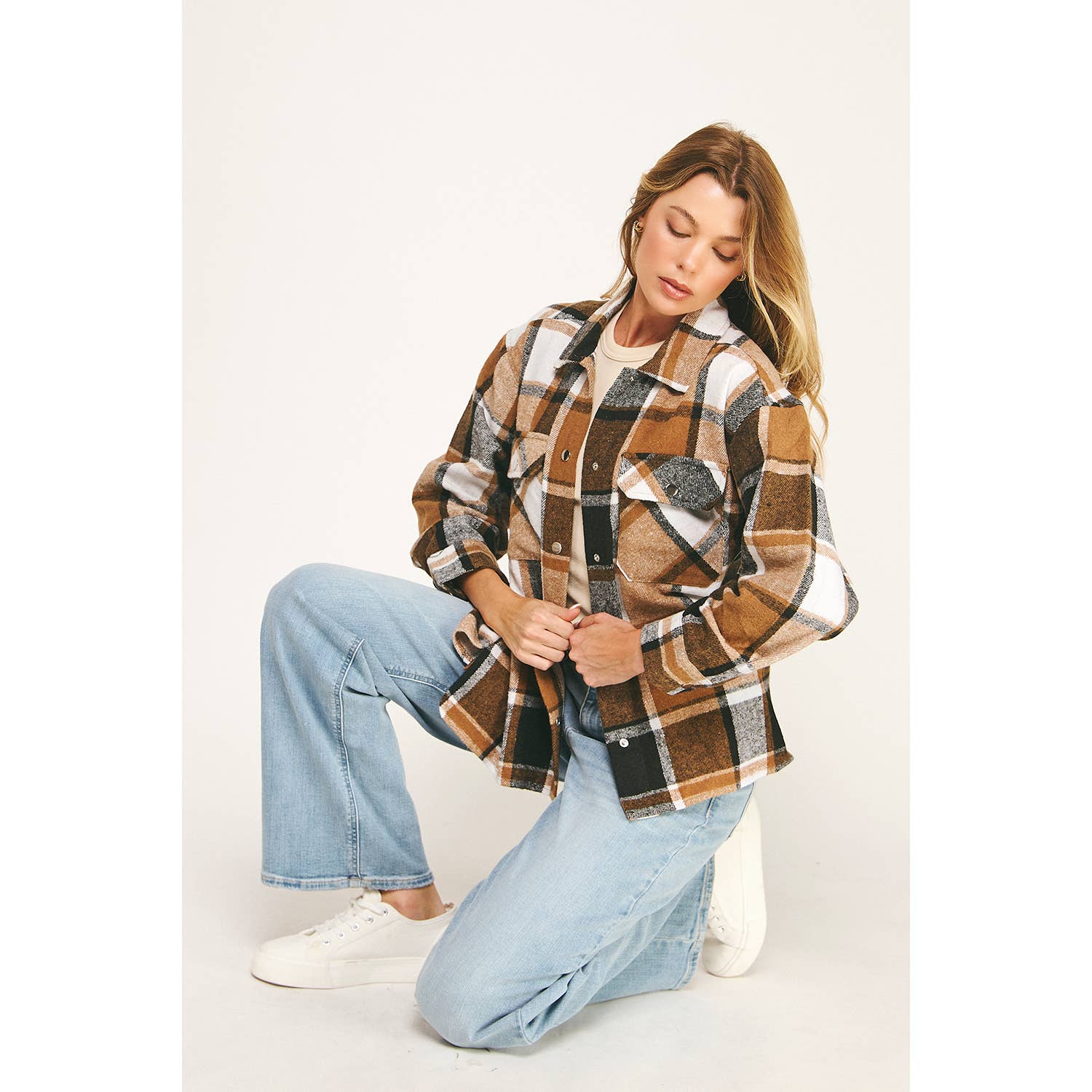 PLAMU KUSCHELIGES CHIC ÜBERGROßES FLANELL-HEMDJACKE für den Großhandel auf Faire9