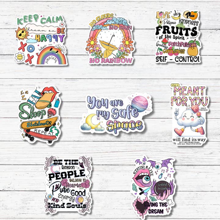 Oily Graphic Creations - Wholesale Sticker - My Safe Space- Artsy Positivity Sticker/Magnet3