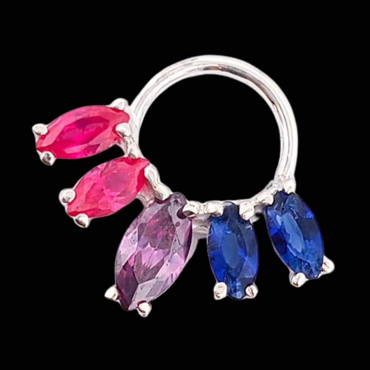 Bisexual Pride Flag Septum Piercing Marquise for wholesale by Inchoo bijoux inc