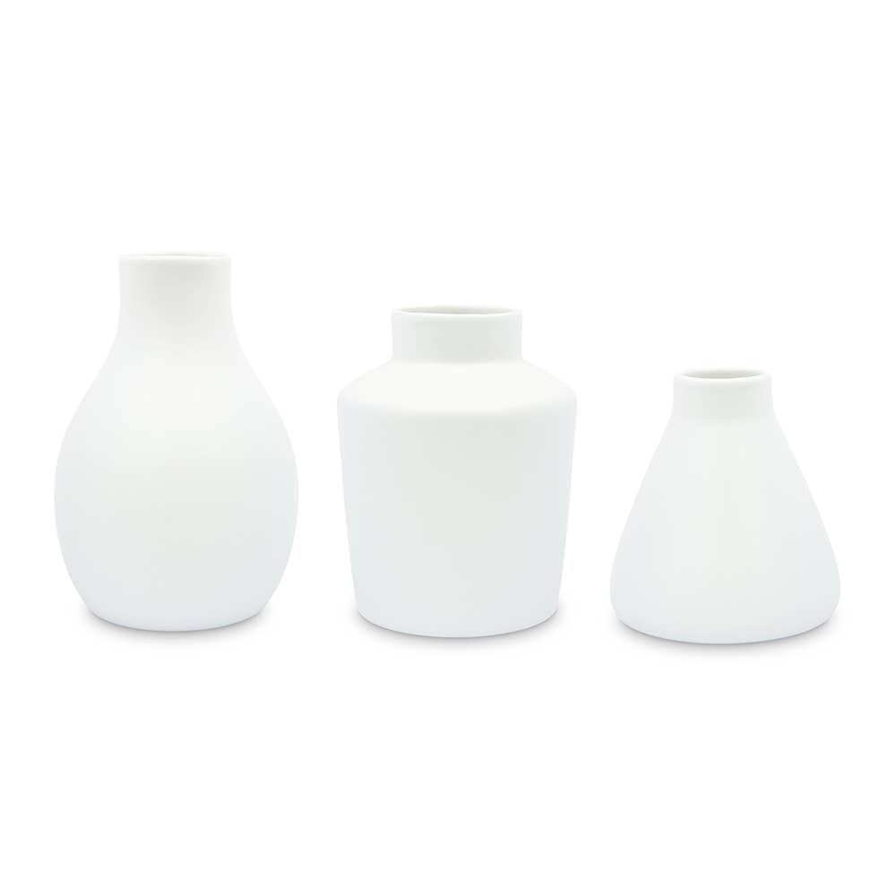 Weddingstar Inc. - Wholesale Vase - 3-Piece Clay Table Vase Set - White2
