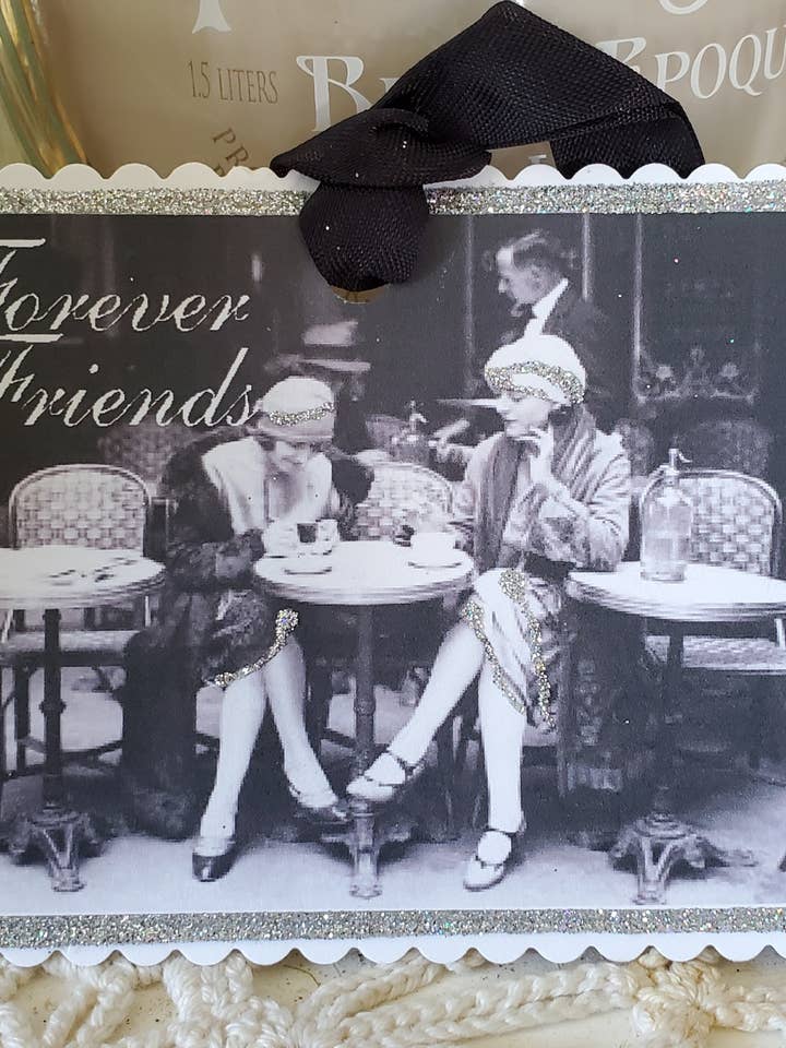 Gift Tag Keepsake Forever Friend Paris Cafe for wholesale by Little Heart Designs