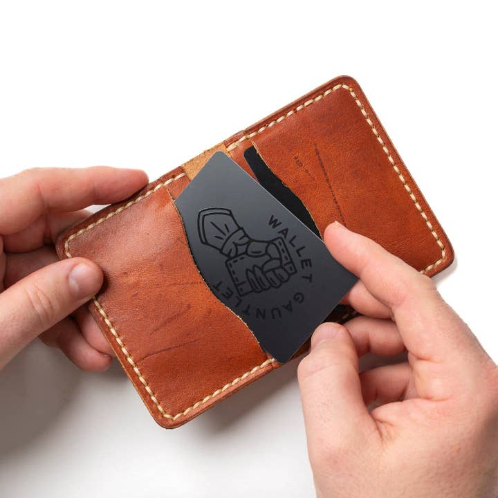Popov Leather - Vente Portefeuille – homme - Wallet Gauntlet - Carte de blocage RFID