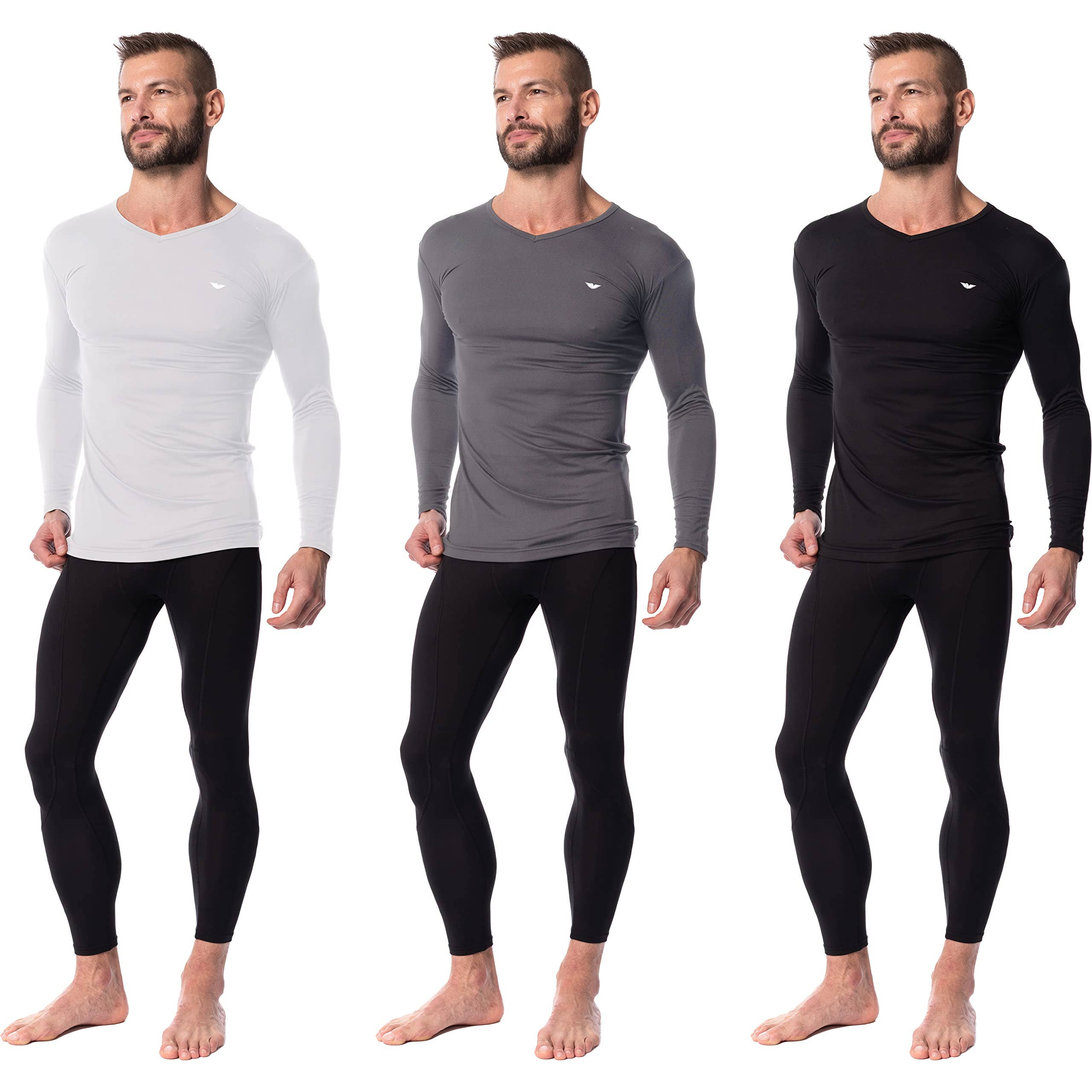 I-Wear Brands - Wholesale Athletic Top - Men's - 3 Pack Men's Lightweight Long Sleeve Base Layer Shirt2