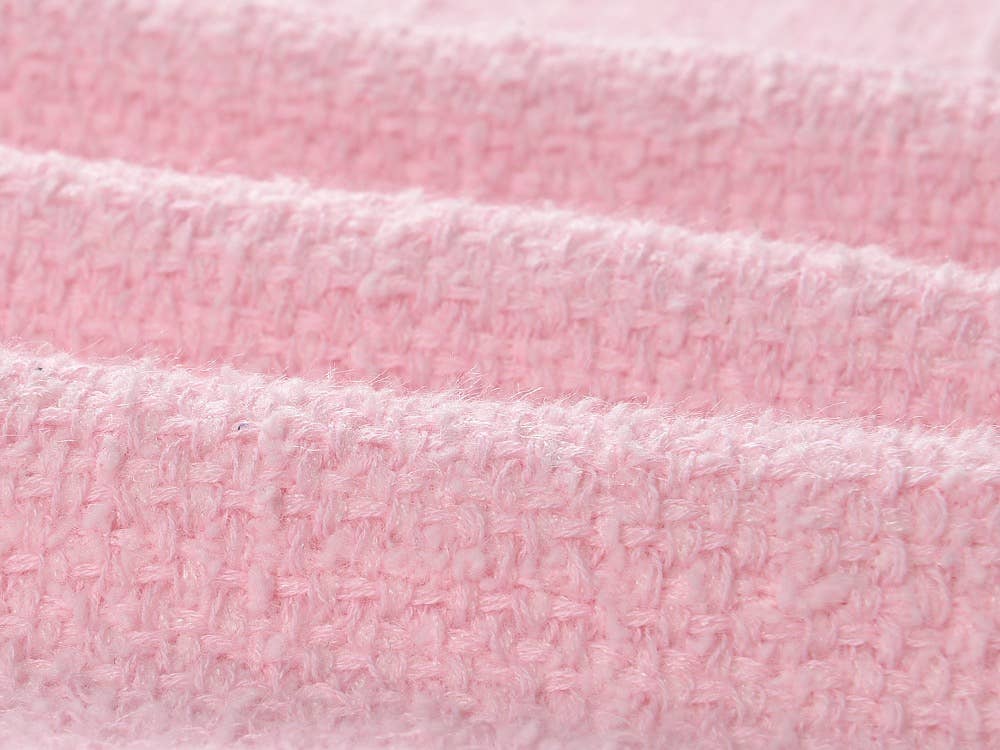 Productseeker – Großhandel Set aus Oberteil und Rock – Damen – SET45Y Tweed-Strick-Set mit kurzem Oberteil und Rock in Diamantknopf-Design16