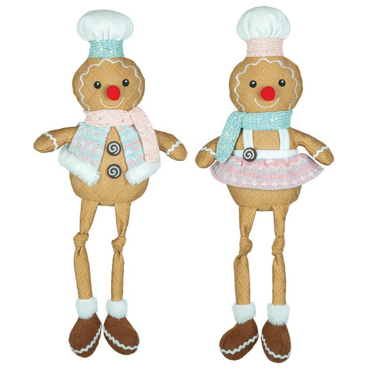 Pastel Christmas Bakery Gingerbread Dangle Leg 2 Assorted for wholesale by Hanna's Handiworks