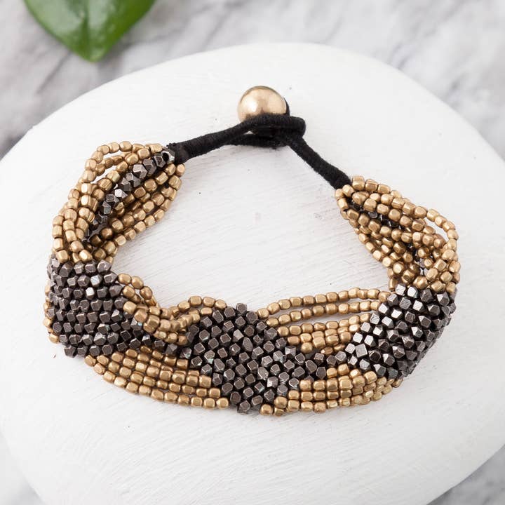 Two Tone Triple Diamond Bracelet for wholesale by Baizaar