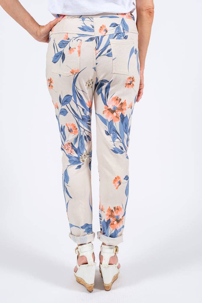 TINA Stephens Italy/Tees By Tina – Großhandel Hose – Damen – Roseann Hose mit Blumendruck (PL710F)9