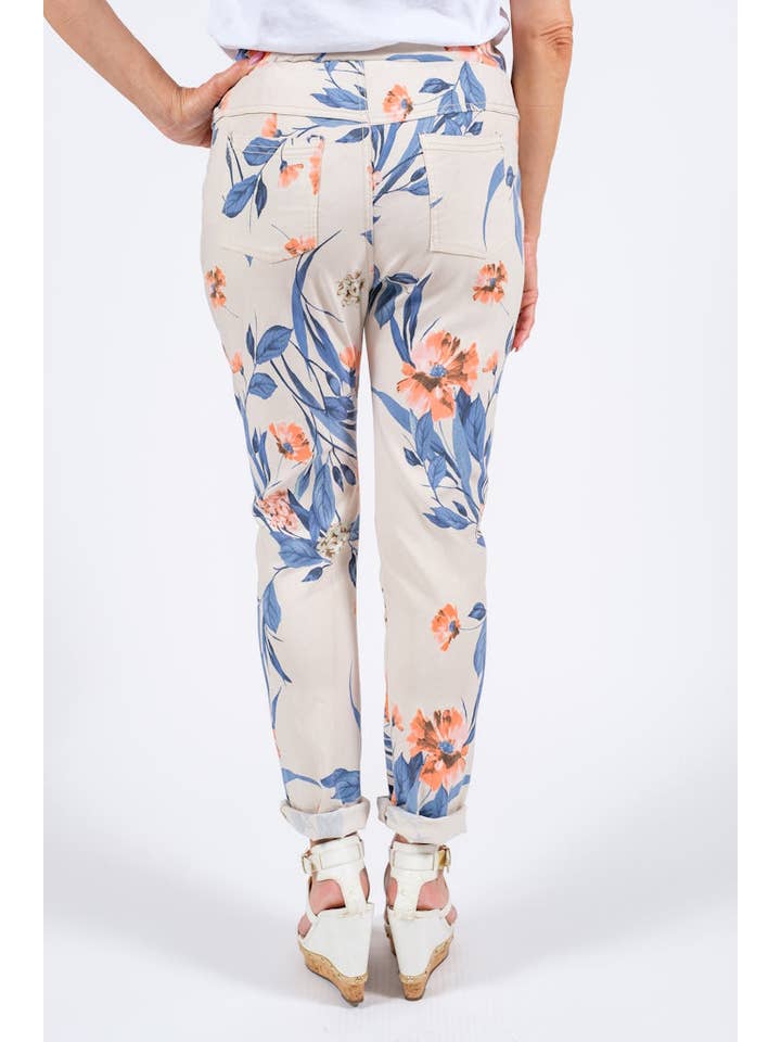 TINA Stephens Italy/Tees By Tina – Großhandel Hose – Damen – Roseann Hose mit Blumendruck (PL710F)9