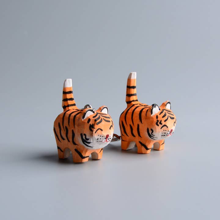Gohobi - Wholesale Decorative Figurine - Gohobi Hand crafted wooden Tiger ornaments unique gift for h