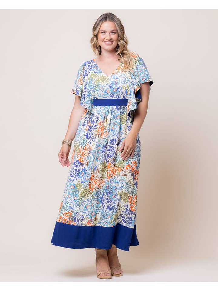 Kiyonna – Großhandel Kleid – Damen – Mediterranean Breeze Boho-Maxikleid — Große Größe