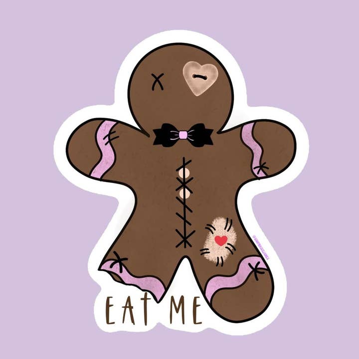 Autocollant Eat Me Gingerbread pour la vente par Maisie James Co
