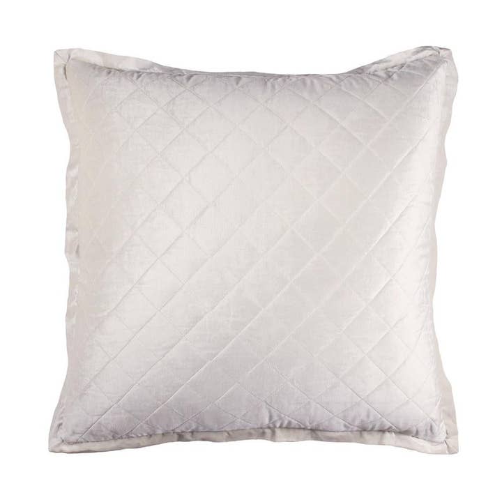 Chloe Almofada Europeia Marfim Veludo 26X26 por atacado de Lili Alessandra