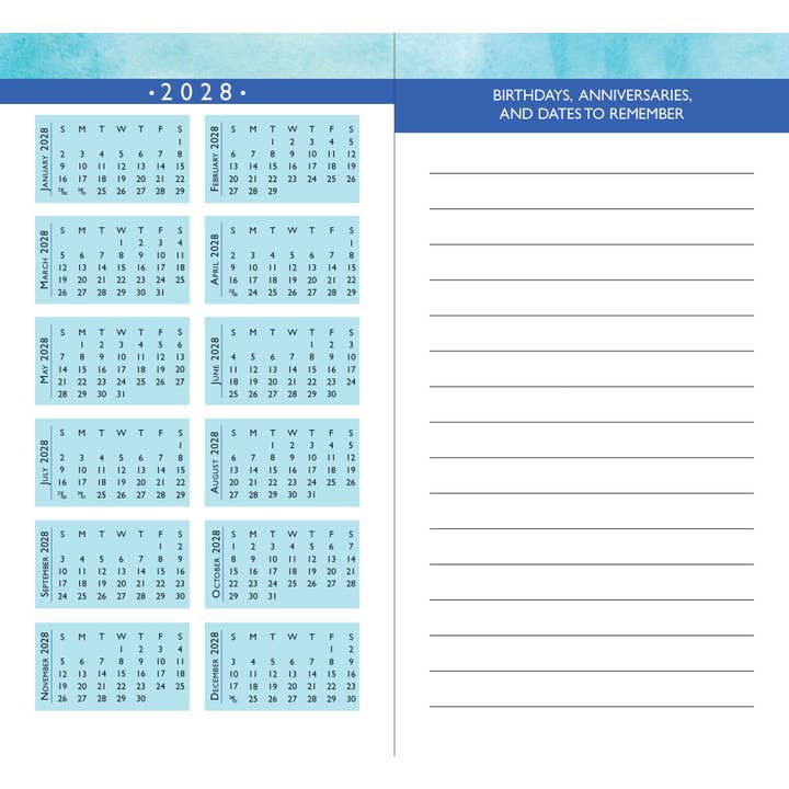 Peter Pauper Press - Wholesale Planner - 2026-27 Reflections 2-Year Pocket Planner