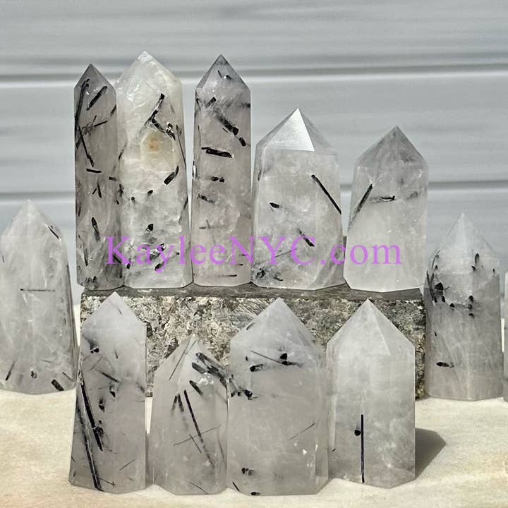 KayleeNYC - Wholesale Spiritual stone/crystal - Wholesale Lot 1 Lb Natural Tourmalinated Quartz Tower4