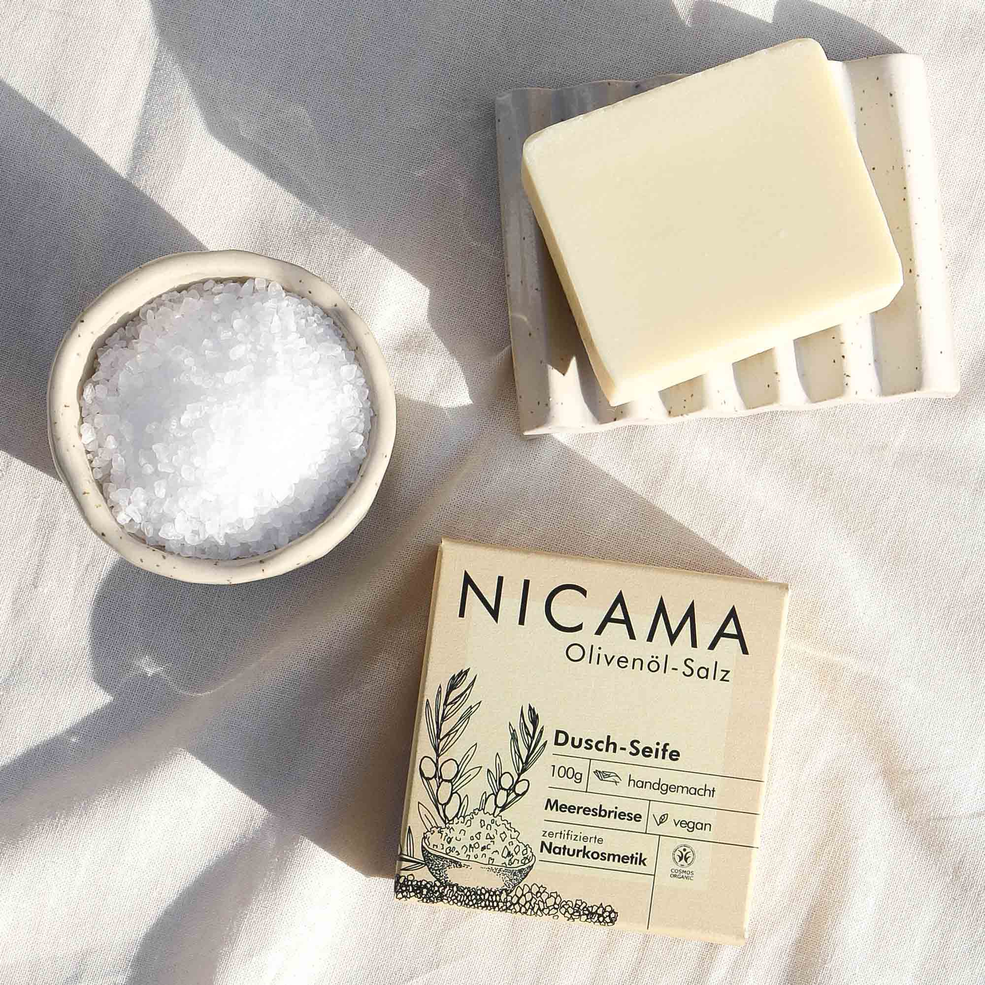 NICAMA - Vendita all'ingrosso Saponette - NICAMA - sapone da doccia all’olio di oliva e sale1