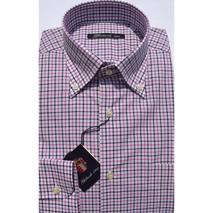 GHILARDI 1940, E. MECCI - Wholesale Shirt - Men's - Men's shirt in 100% cotton plaid Made in Italy4