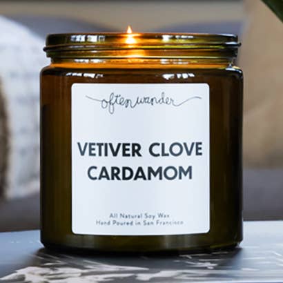 Vetiver Clove Cardamom – Signature Candle for wholesale by Often Wander