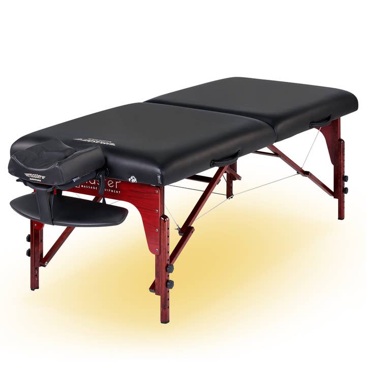 Master Massage 31" Montclair™ Portable Massage Table Package (Black) with Ambient Light System for wholesale by Royal Recliners