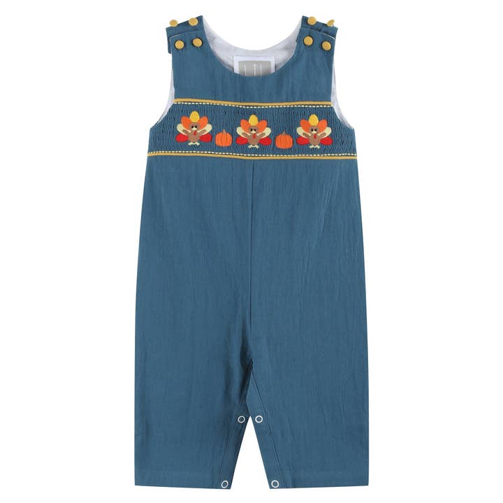 Koboltblå kalkun Smoked Overalls for engroshandel hos Lil Cactus