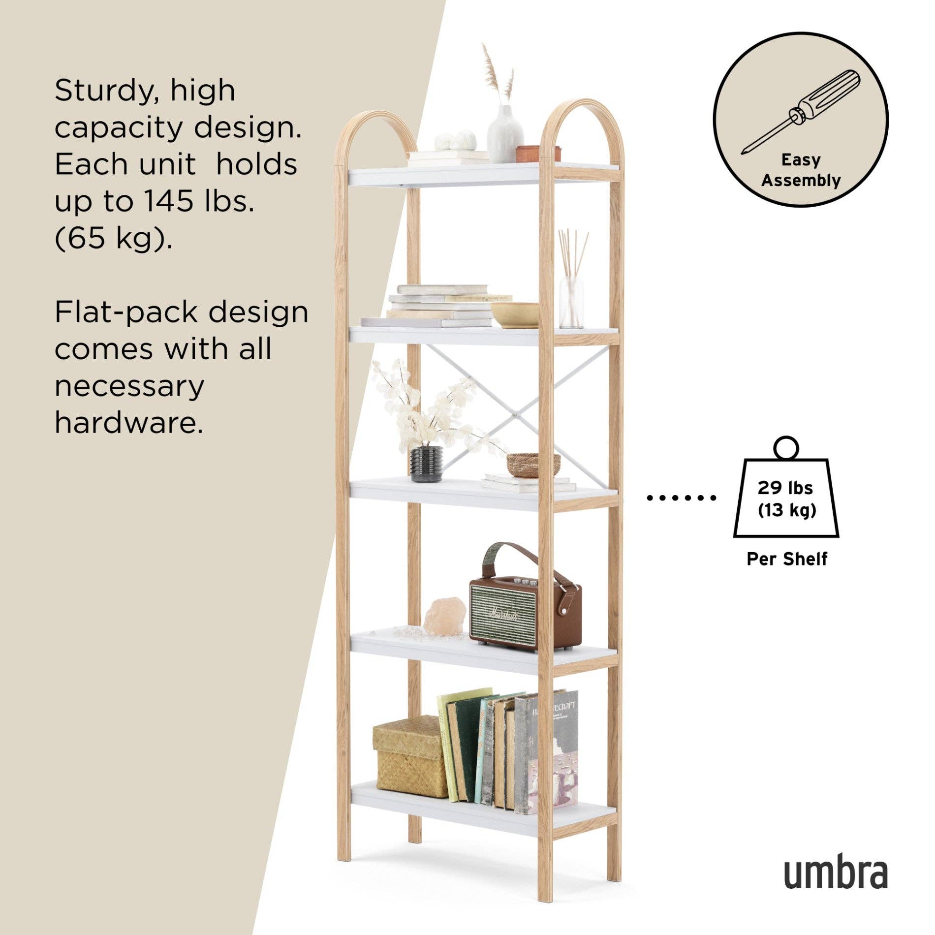 Umbra - Wholesale Free Standing Shelf - Bellwood 5-Tier Shelf3