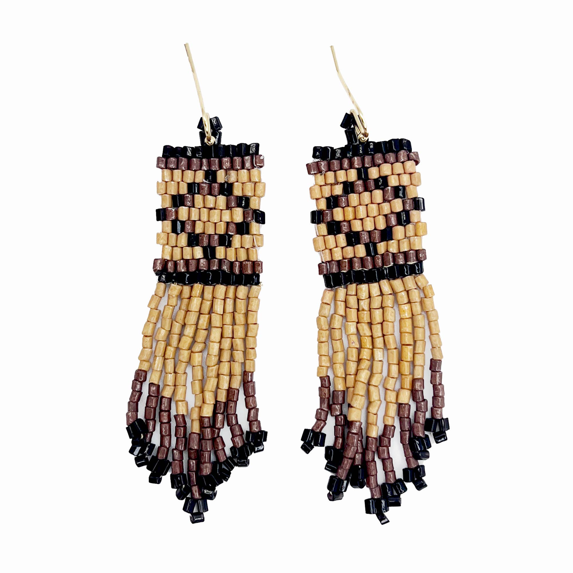 Anju Jewelry - Vente Boucles d'oreilles à pampille - Boucles d'oreilles à franges tribales en perles de rocaille - Plusieurs styles de couleurs6