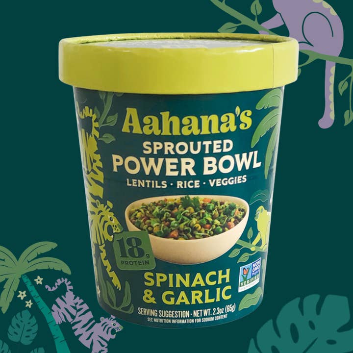 Spinach & Garlic - Sprouted Power Bowl - Vegan, Gluten-Free for wholesale by Aahana's Naturals