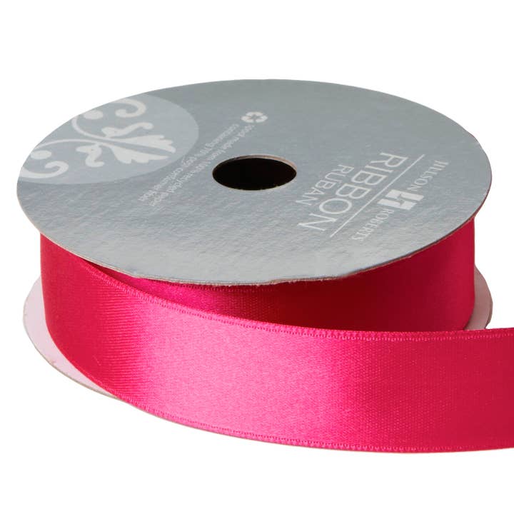 Jillson & Roberts - Wholesale Ribbon - Gift Wrapping - Magenta Ribbon - Fancy Satin 1"