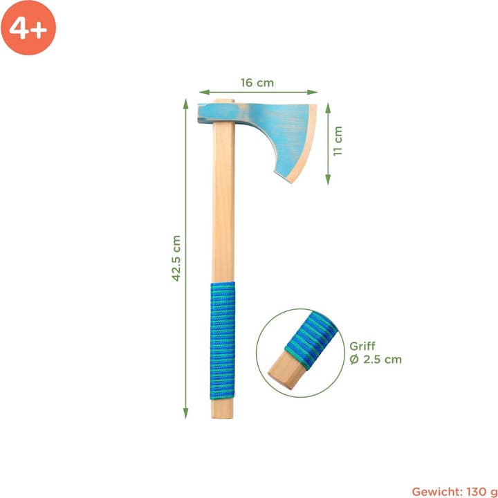 Challenge and Fun, Inc. – Brinquedo de madeira - Crianças por atacado – Machado Viking de Madeira4