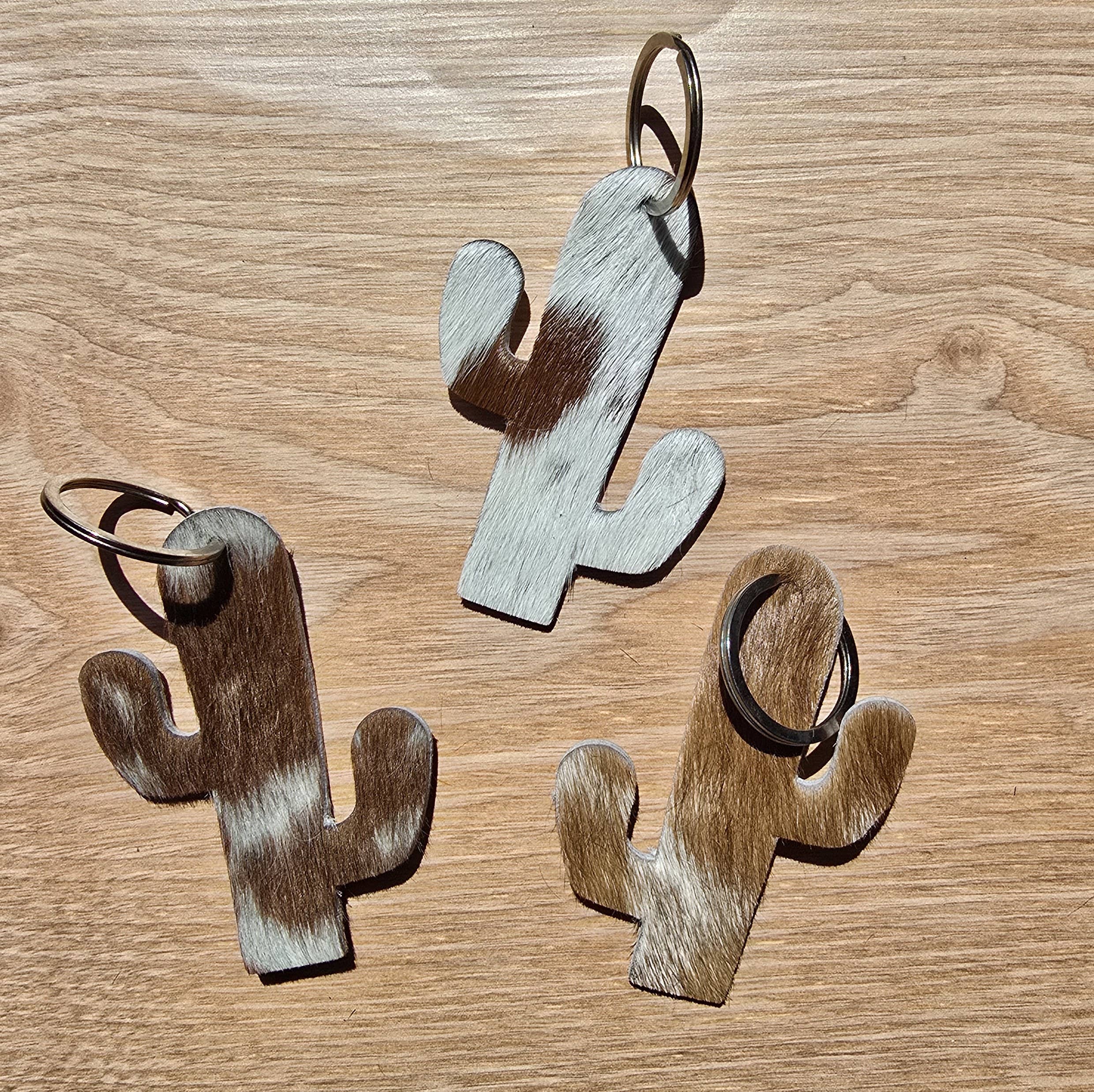 Ranchers Closet - Vente Porte-clés – unisexe - 10 pcs. Porte-clés en cuir véritable de cactus – Fait main en poils3