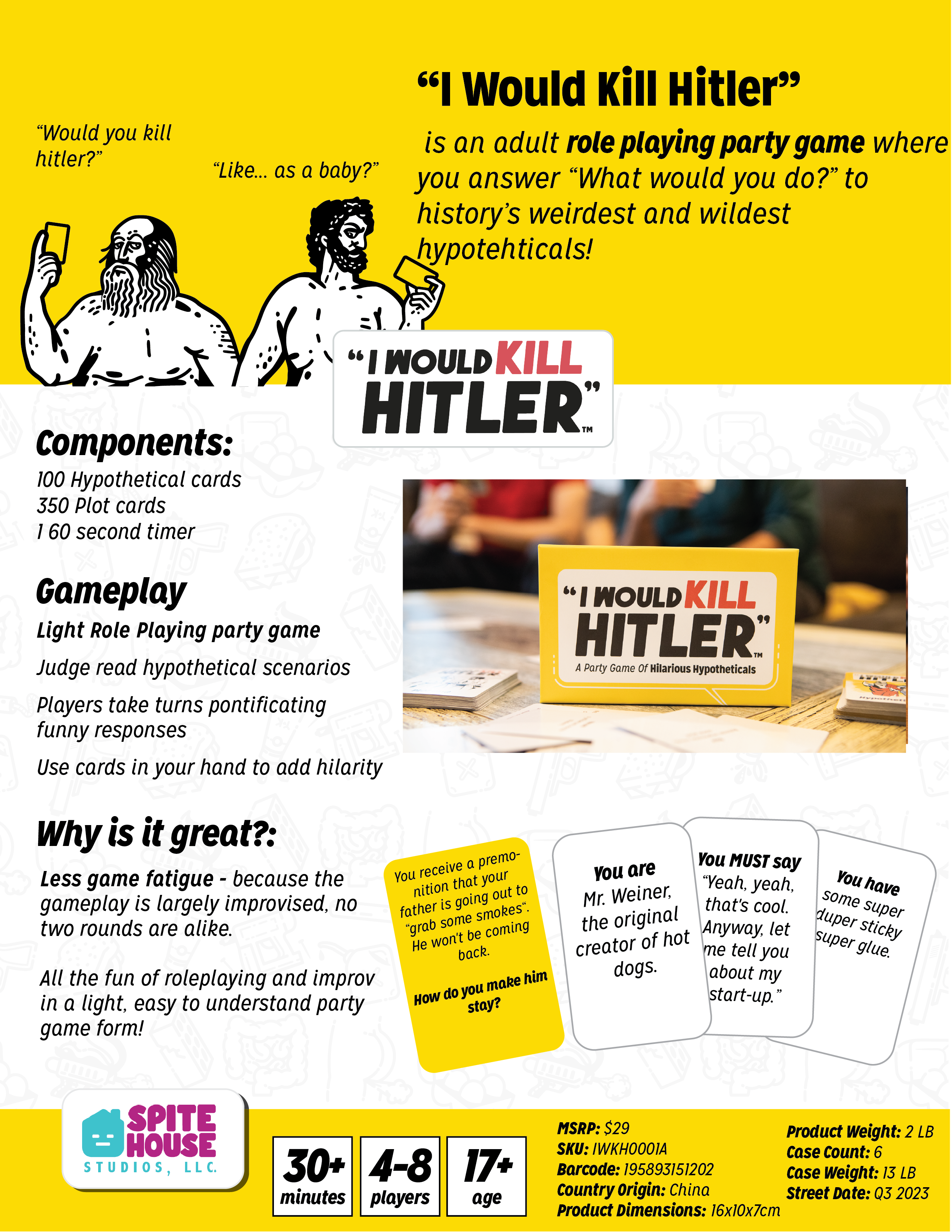 QMDirect - Vente Jeux de cartes - Je tuerais Hitler : Deuxième édition9