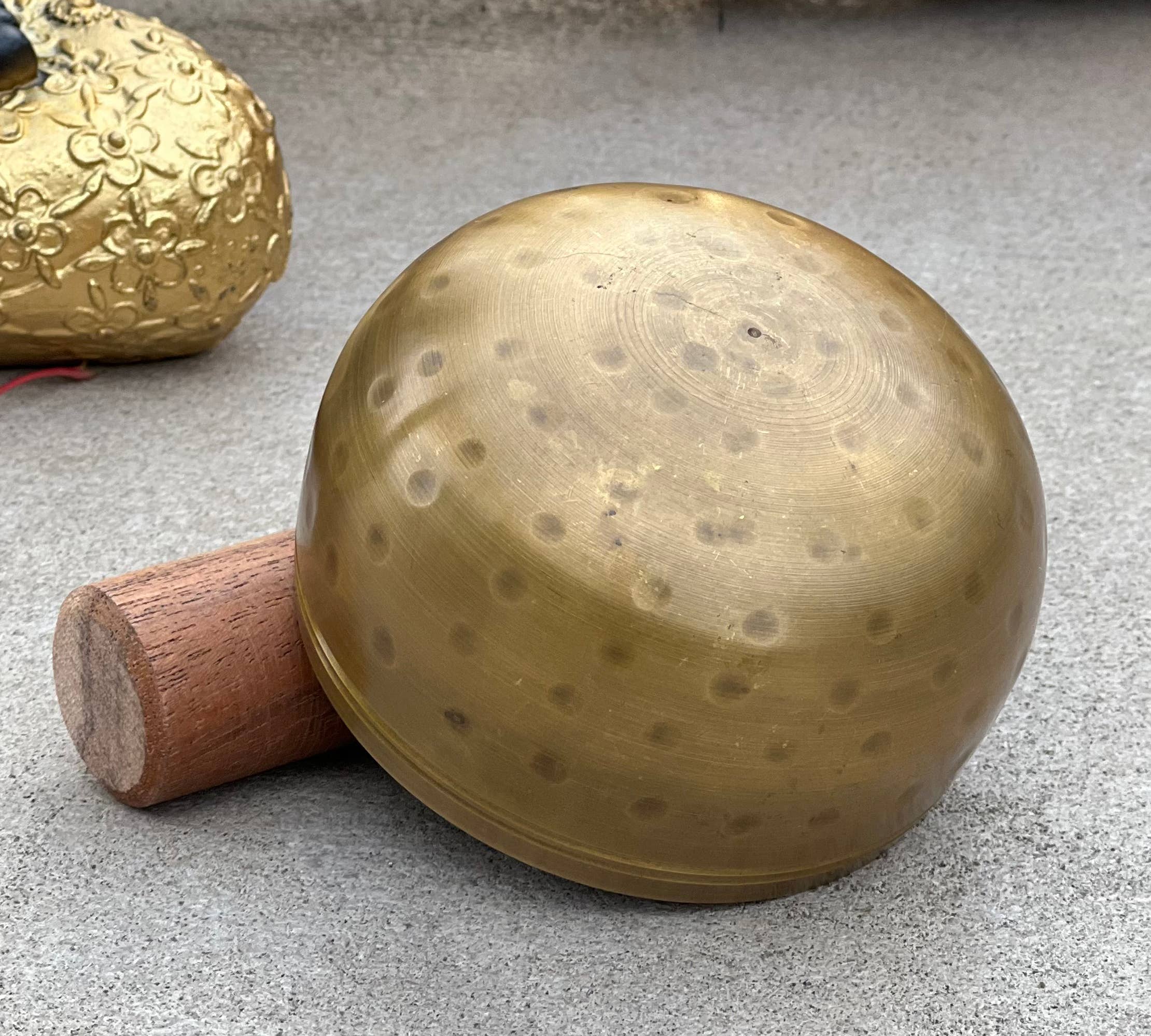 Lungta Imports - Wholesale Meditation Supplies - Tibetan Palm Size Singing Bowl Complete Set Meditation Yoga5