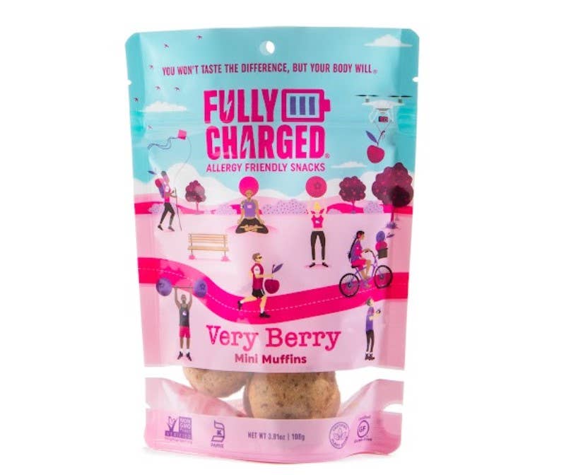 Fully Charged Allergy-Friendly Snacks - Vente Barres de céréales - Mini muffins Very Berry0