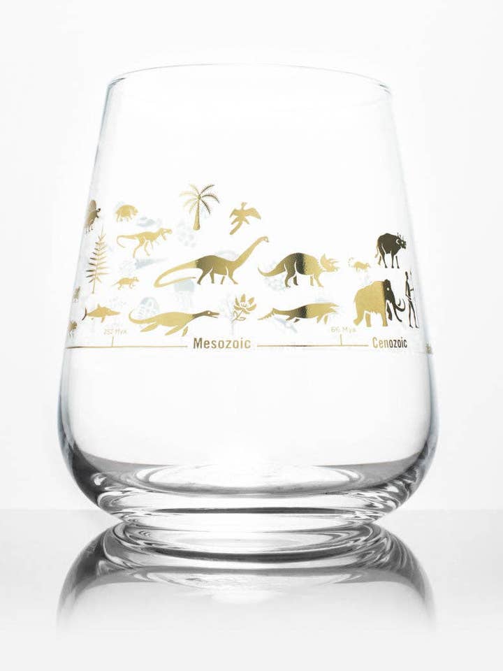 Bicchiere da Vino Scala del Tempo Geologico (Confezione da 4) per la vendita all'ingrosso da parte di Cognitive Surplus EU