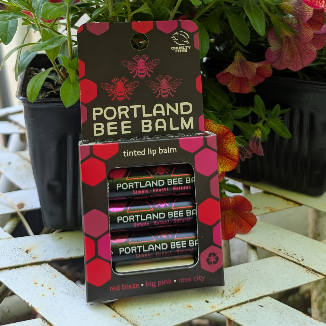 Portland Bee Balm - Wholesale Lip Balm Set - Tinted Assorted Beeswax Lip Balm 3-Pack 6