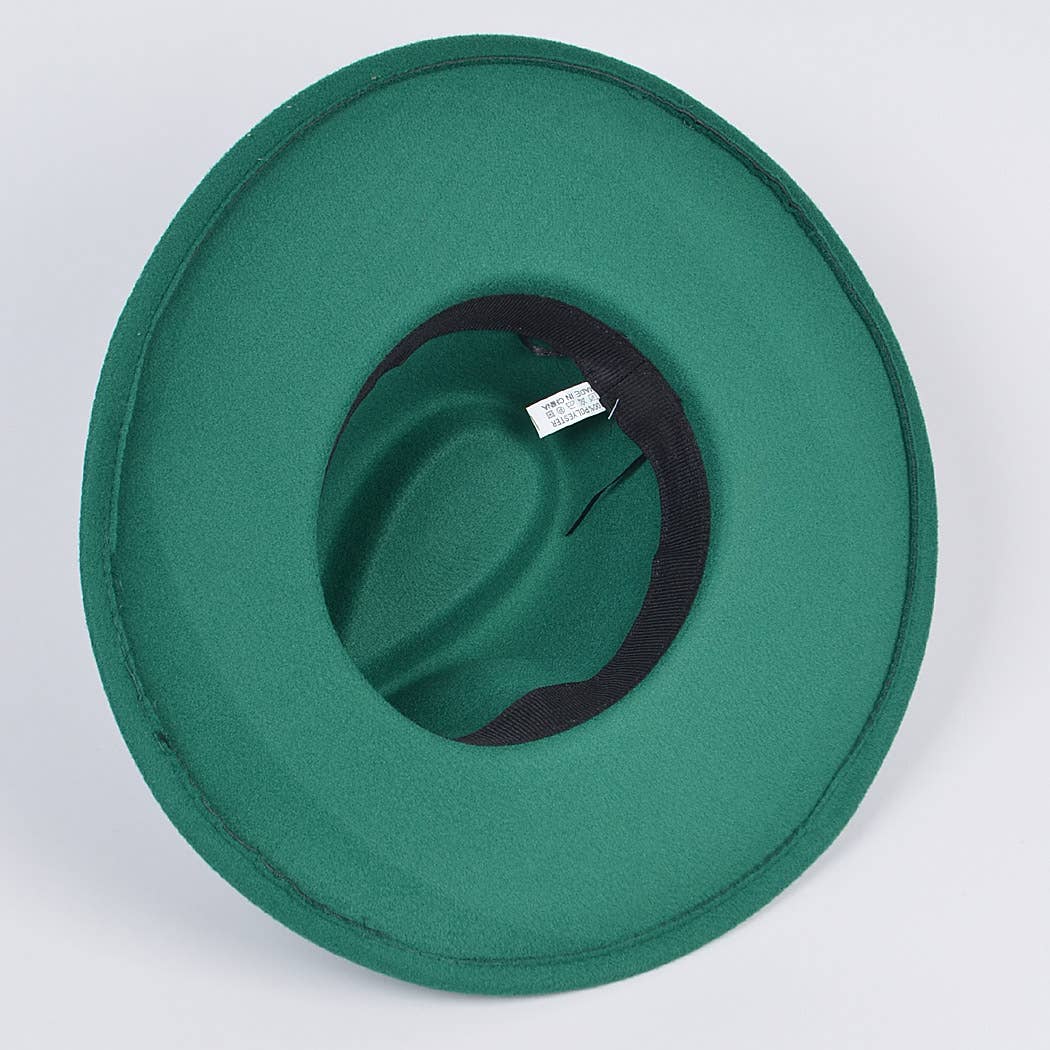 3AM BY H&D ACCESSORIES - Wholesale Fedora - Women's -  Faux Wool Leo Band Fedora Hat5