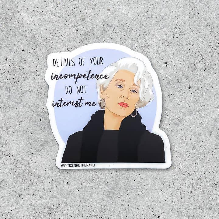 The Devil Wears Prada The Details vinyl sticker for wholesale by Citizen Ruth