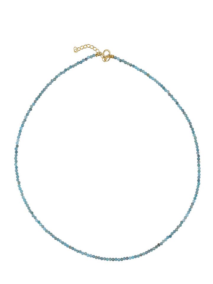 Necklace apatite stone with g-p lock voor wholesale door XZOTA