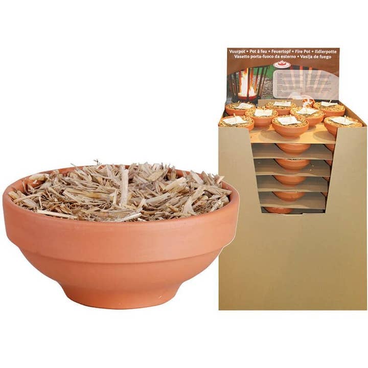 Esschert Design USA - Wholesale Outdoor Ornament/Decor - Fire Bowl in Terracotta Pot