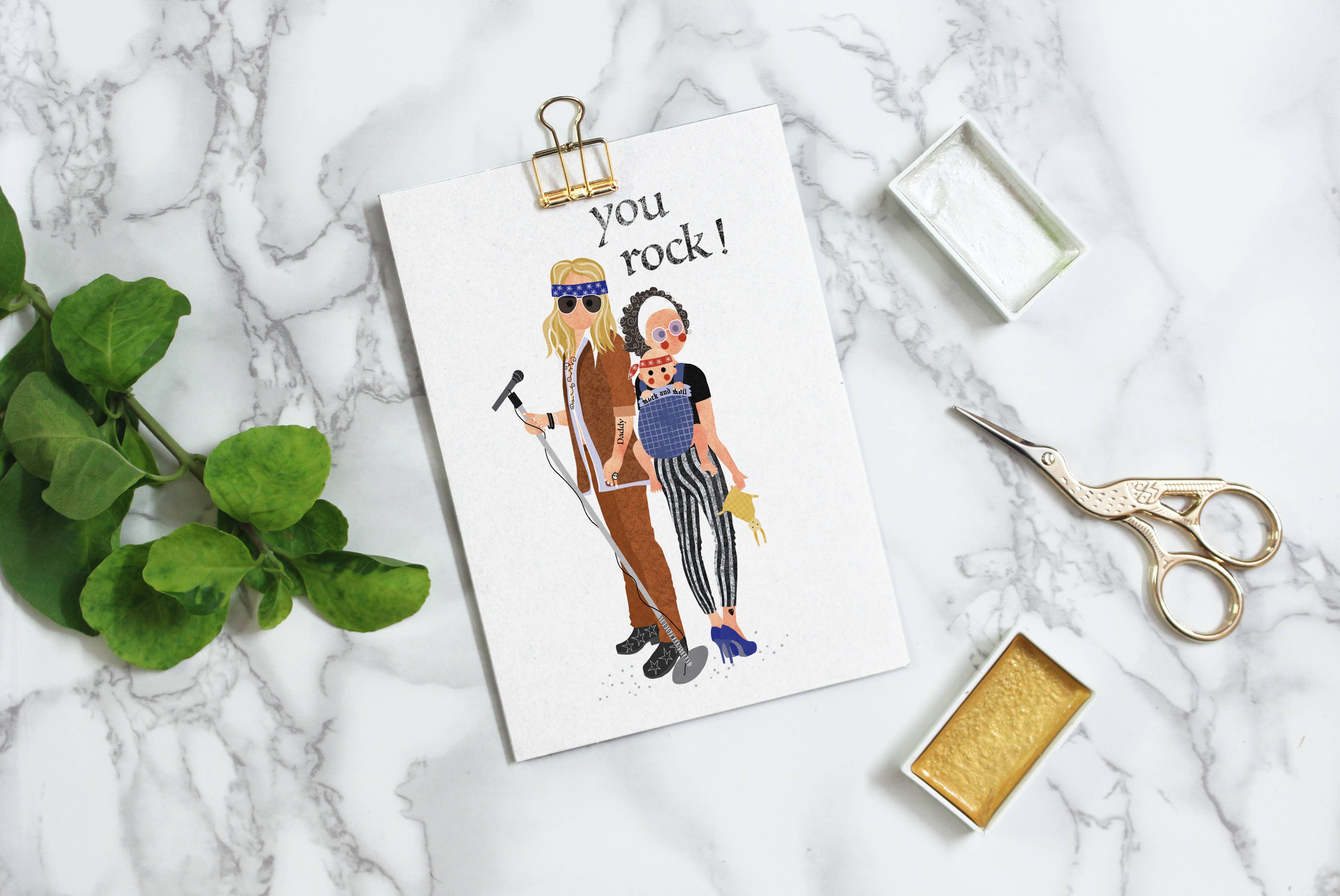 STUDIOZWAANSTRAAT – wholesale Postcard – postcard series rockstar families - ‘a star is born'3