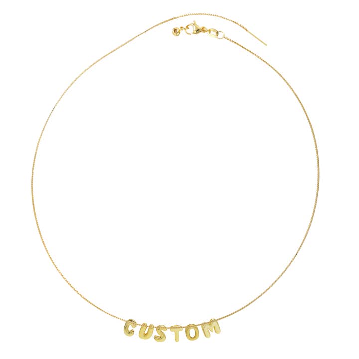 Savvy Bling - Wholesale Pendant/Charm Necklace - Cz Mini Bubble Initial Custom Word Name Necklaces3