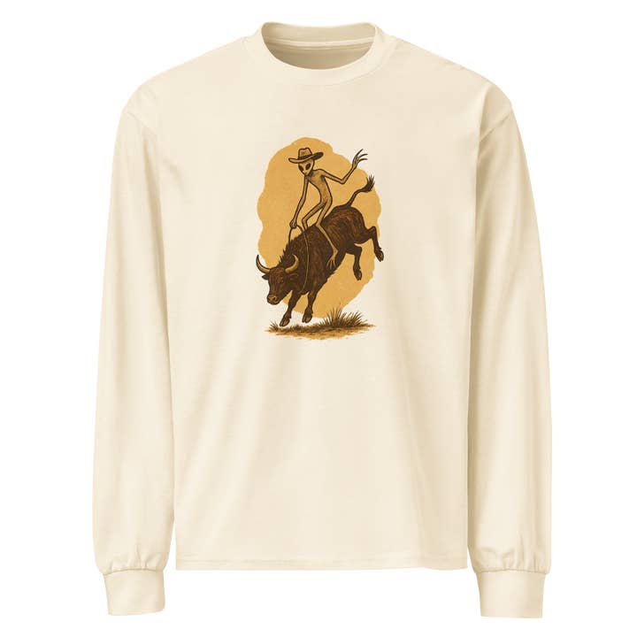 Cryptid Roundup Oversized Long Sleeve Graphic Tee for wholesale by Texas Eclipse Outfitters