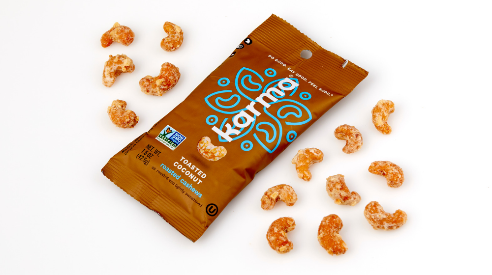 Karma Nuts - Wholesale Nuts - Toasted Coconut Roasted Cashews 1.5oz2