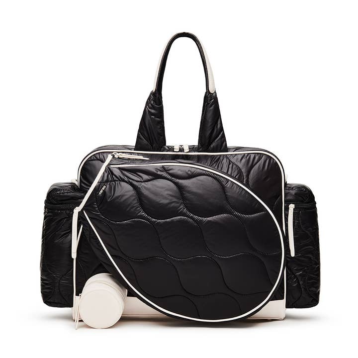 Tennis Quilted Duffel in Black for wholesale by Caraa