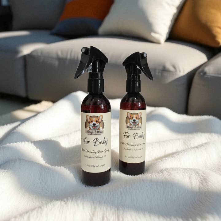 Fur Baby Room Spray - 4.5oz - Pet Safe for wholesale by Woofs & Wax