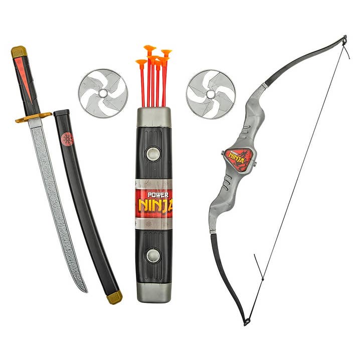 La Luna Bella - Toys - Venta al por mayor Juguete tradicional - Niños - SET DE ARMAS NINJA, 10 PIEZAS, JUGUETES PARA NIÑOS LLB