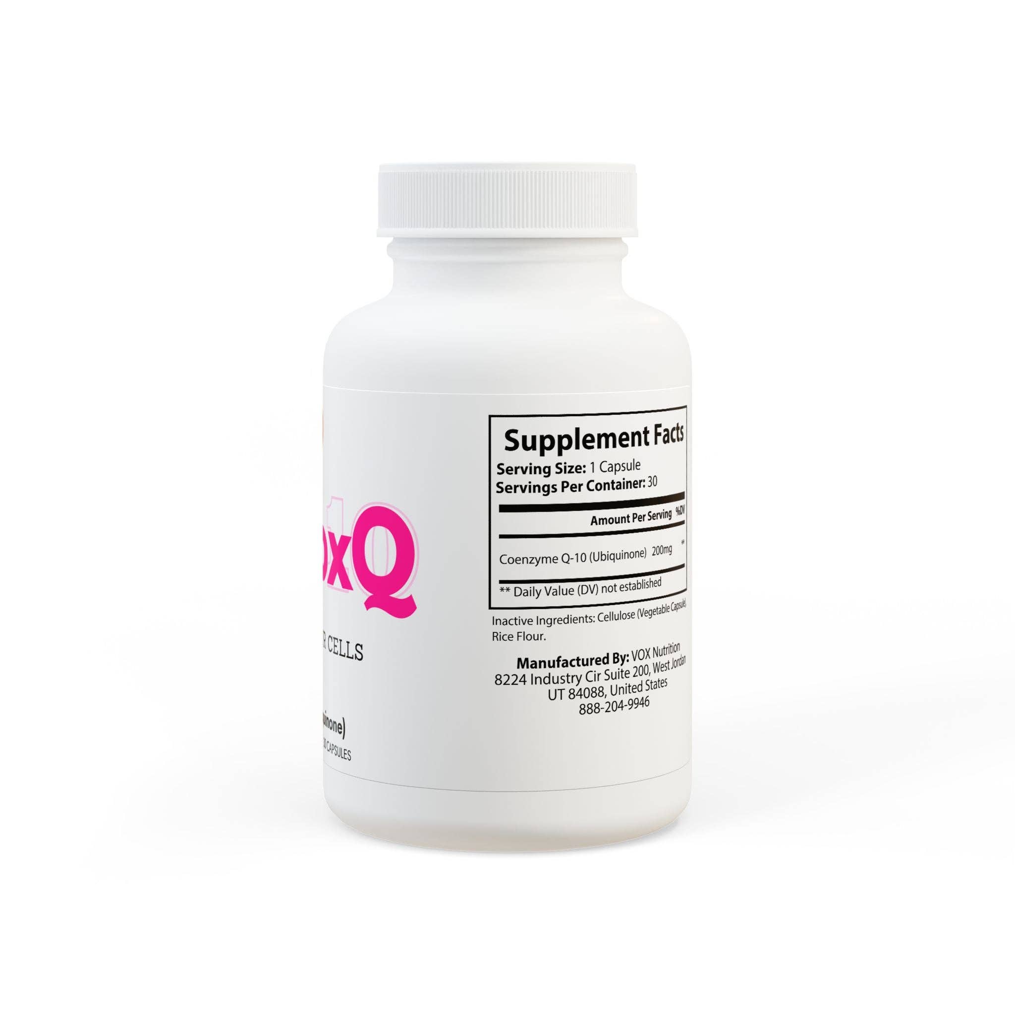 White bottle cap AntioxQ CoQ10 Ubiquinone Supplement (30 Capsules) for wholesale on Faire2