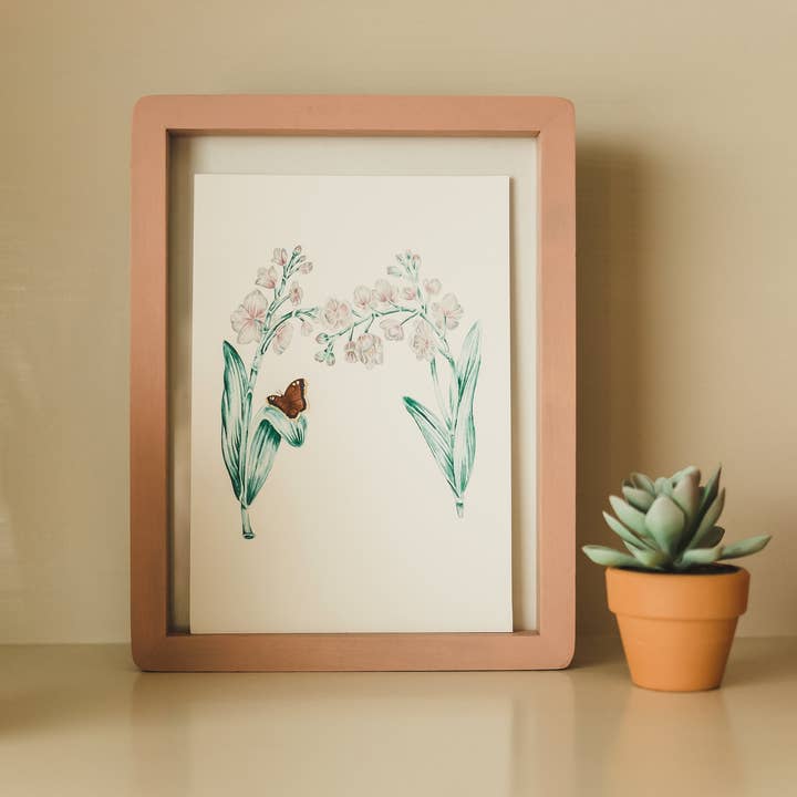 Letter M Initial Art Print for wholesale by Erica Catherine Illustration