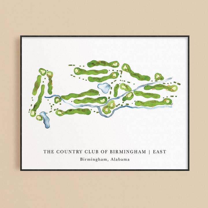 The Country Club of Birmingham Golf Print - East for wholesale by ally aiken design